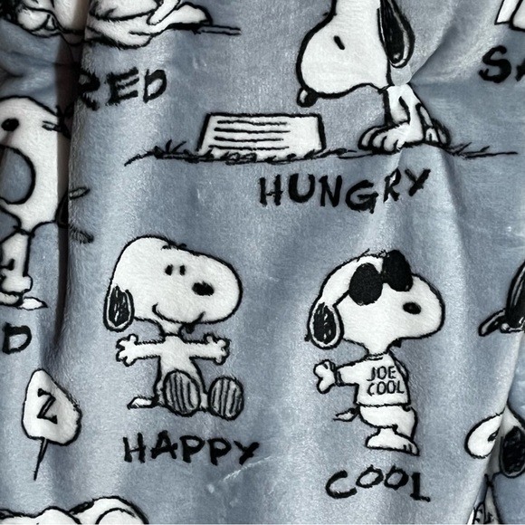 ๐ HP ๐ Peanuts Snoopy Mood Plush Blanket Throw - Picture 3 of 5
